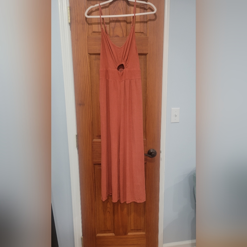 Women's Summer Spaghetti Straps V Neck Cutout Smocked High Waist Wide jumpsuit